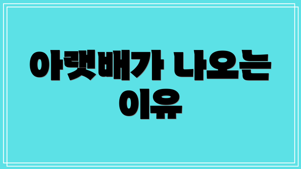 아랫배가 나오는 이유