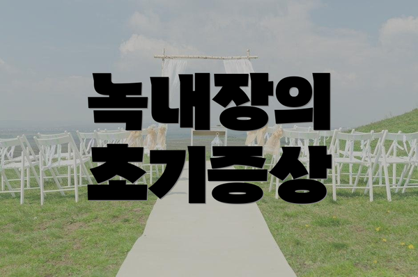 녹내장의 초기증상