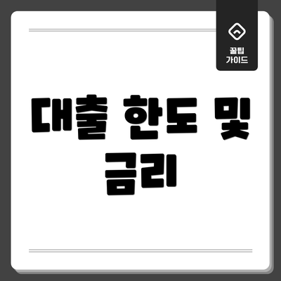 대출 한도 및 금리