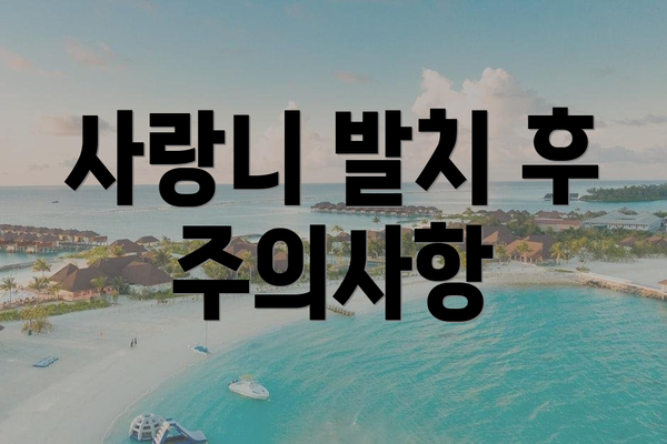 사랑니 발치 후 주의사항