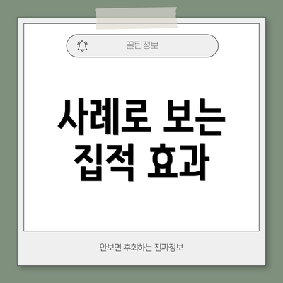 사례로 보는 집적 효과