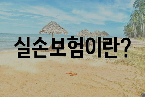 실손보험이란?