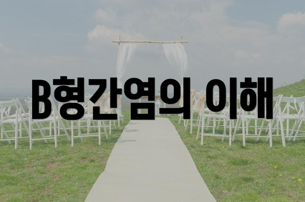 B형간염의 이해