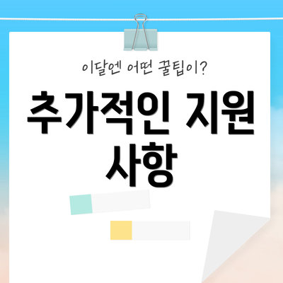 추가적인 지원 사항