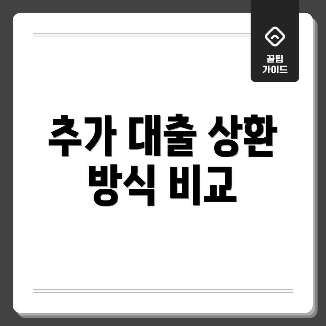 추가 대출 상환 방식 비교