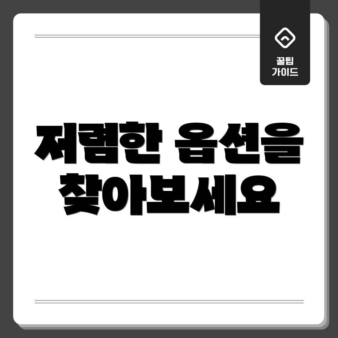 저렴한 옵션을 찾아보세요