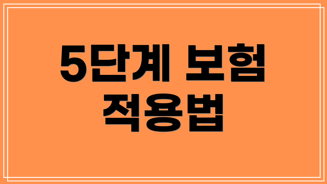 5단계 보험 적용법