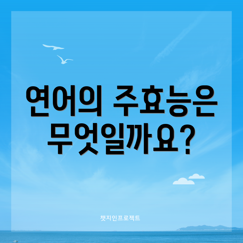 연어의 주효능은 무엇일까요?