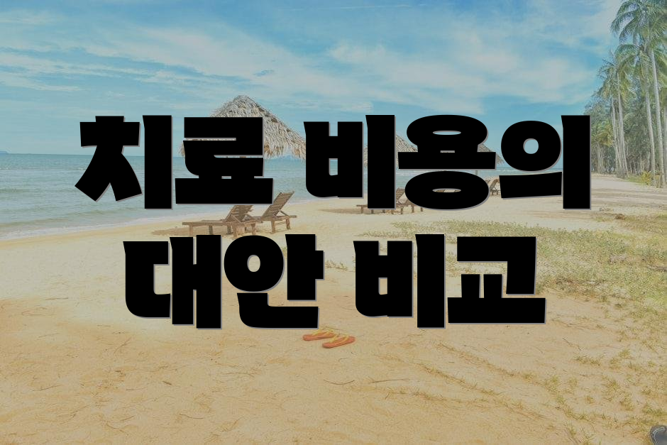 치료 비용의 대안 비교