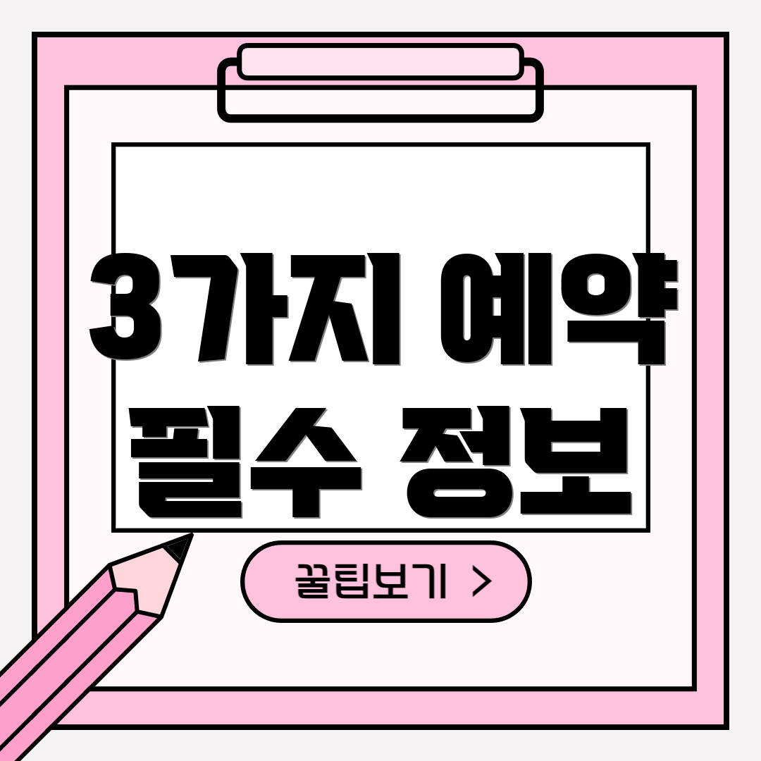 3가지 예약 필수 정보