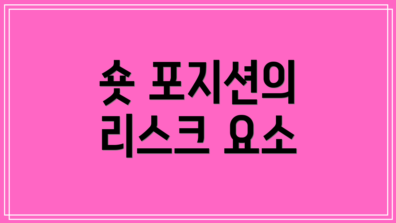 숏 포지션의 리스크 요소