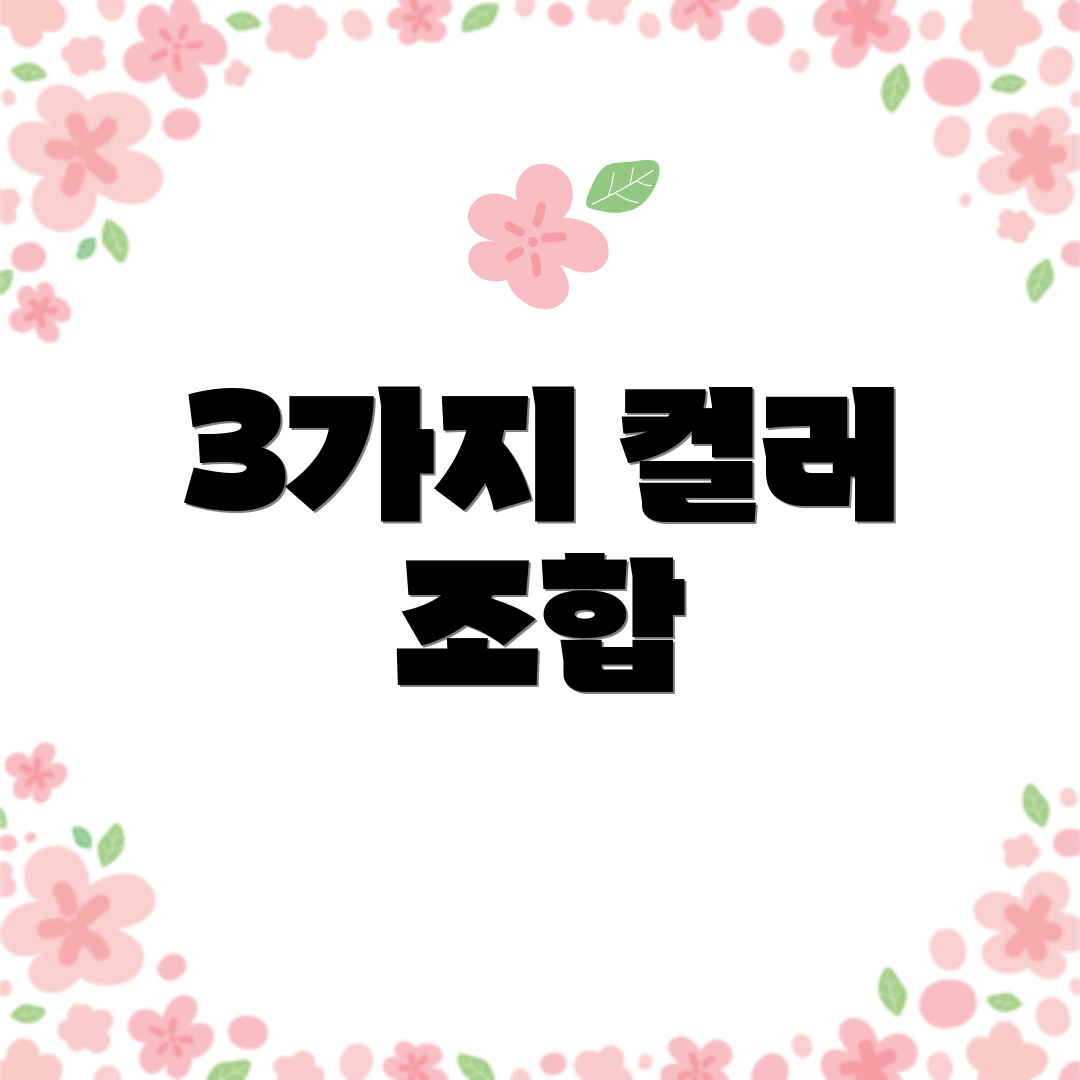 3가지 컬러 조합