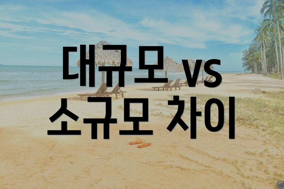 대규모 vs 소규모 차이