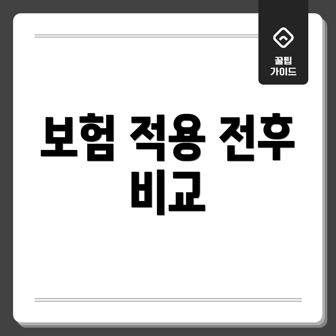 보험 적용 전후 비교