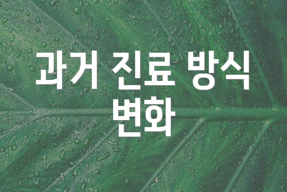 과거 진료 방식 변화