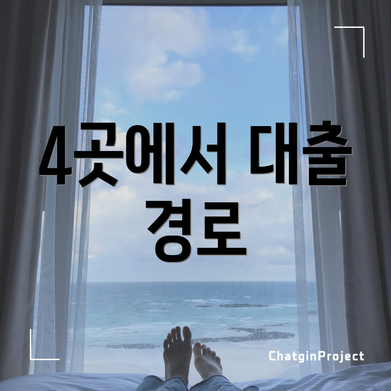 4곳에서 대출 경로