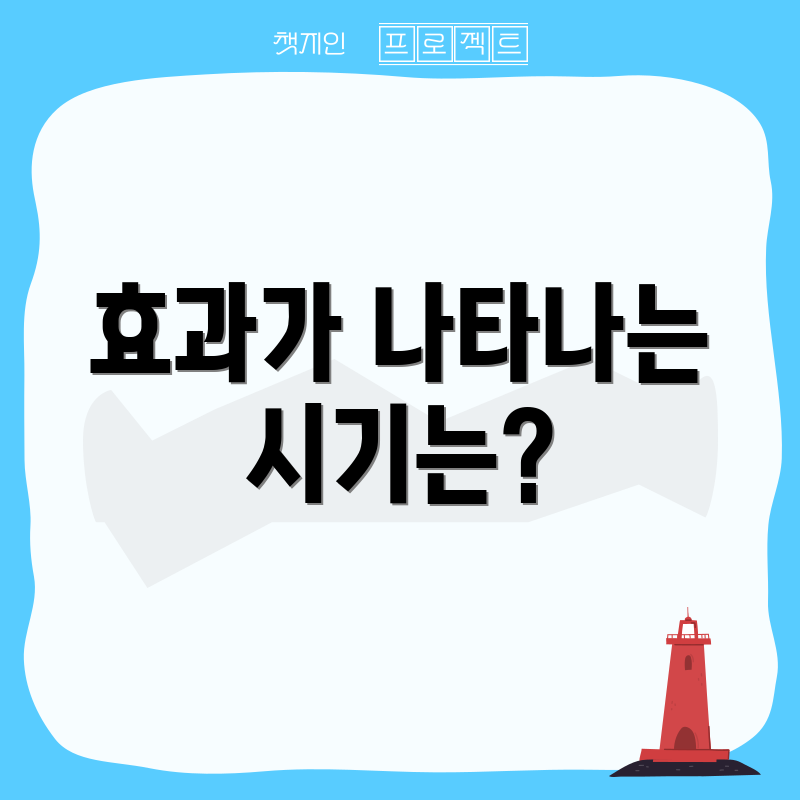 효과가 나타나는 시기는?