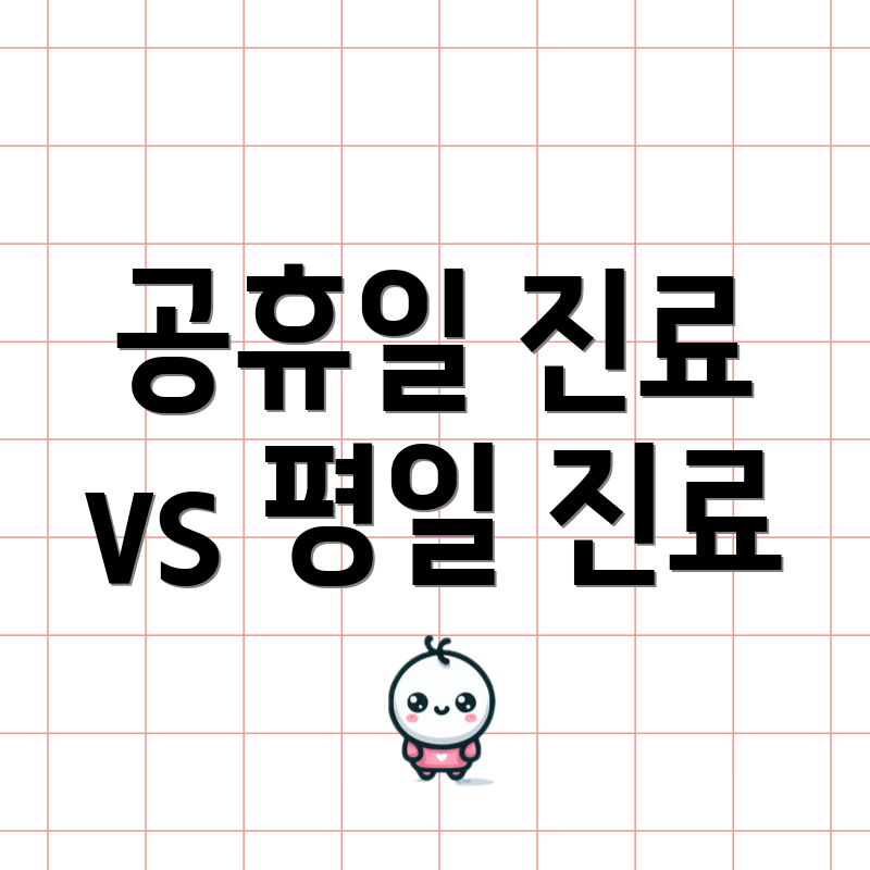 공휴일 진료 vs 평일 진료
