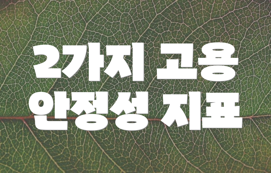 2가지 고용 안정성 지표