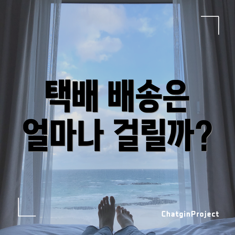 택배 배송은 얼마나 걸릴까?