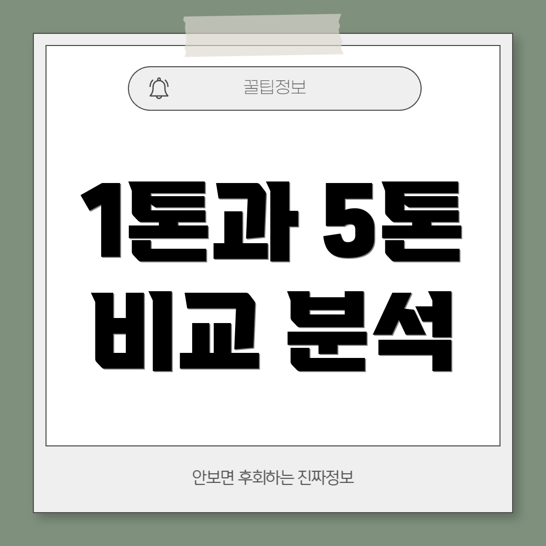 1톤과 5톤 비교 분석