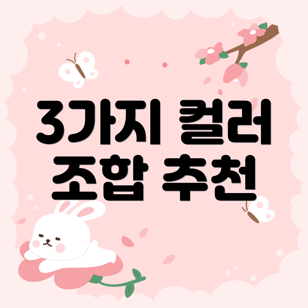 3가지 컬러 조합 추천