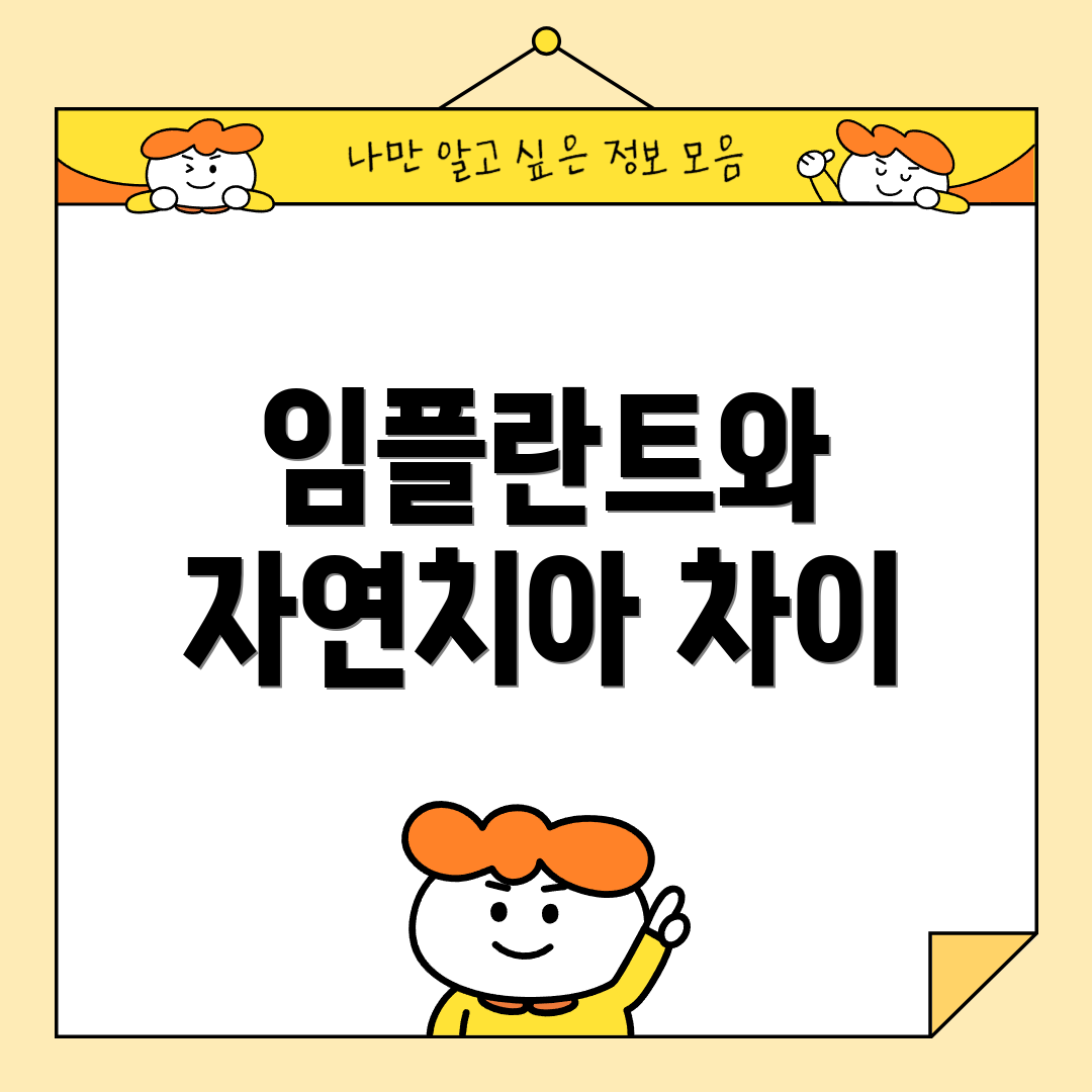 임플란트와 자연치아 차이