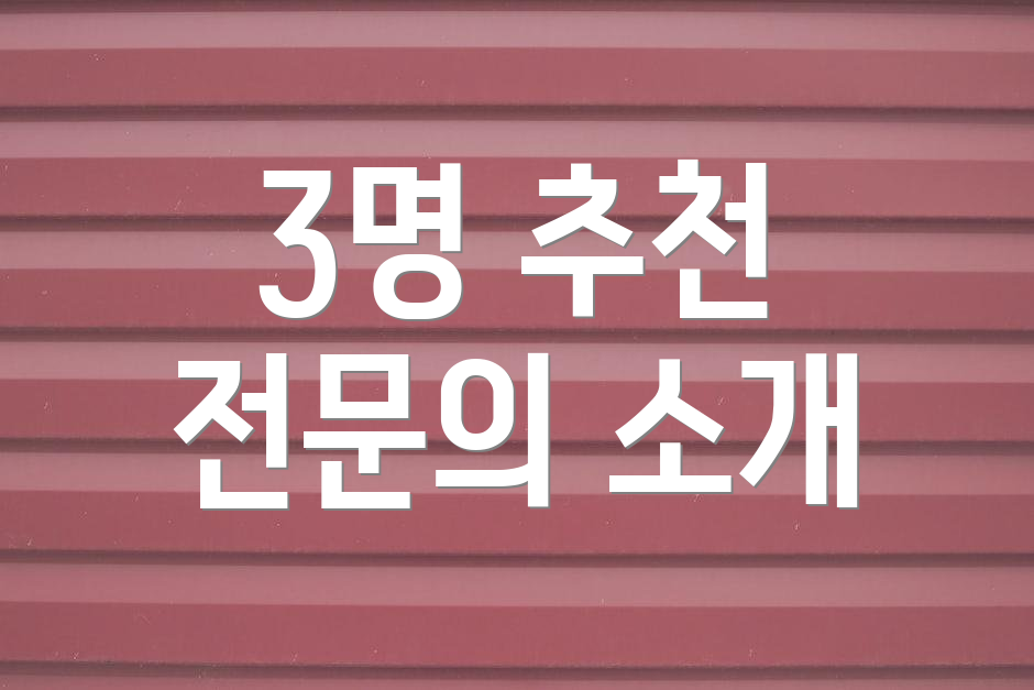 3명 추천 전문의 소개