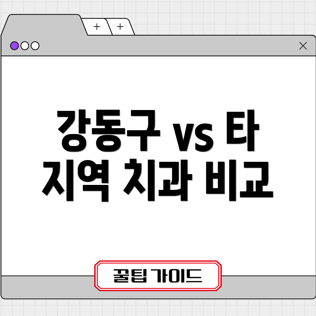 강동구 vs 타 지역 치과 비교