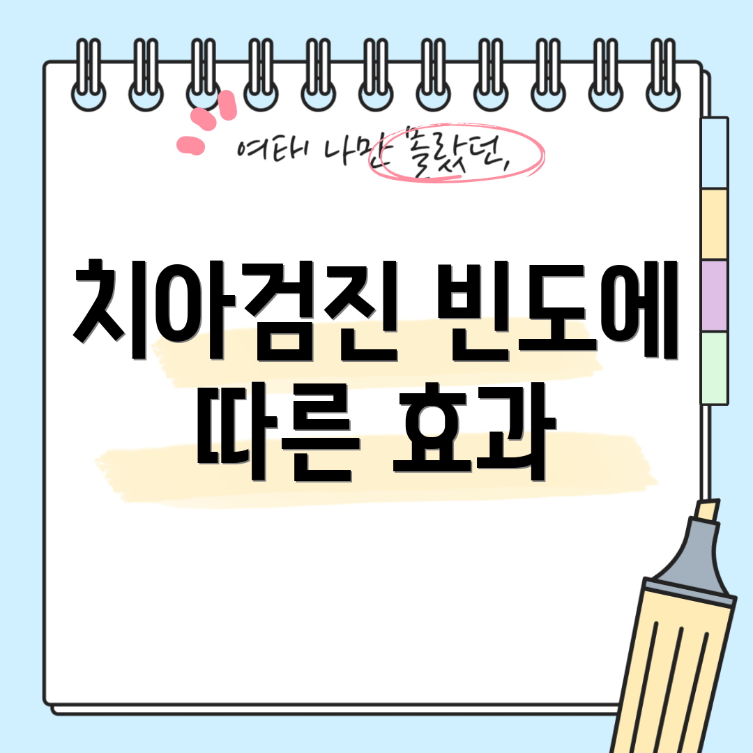 치아검진 빈도에 따른 효과