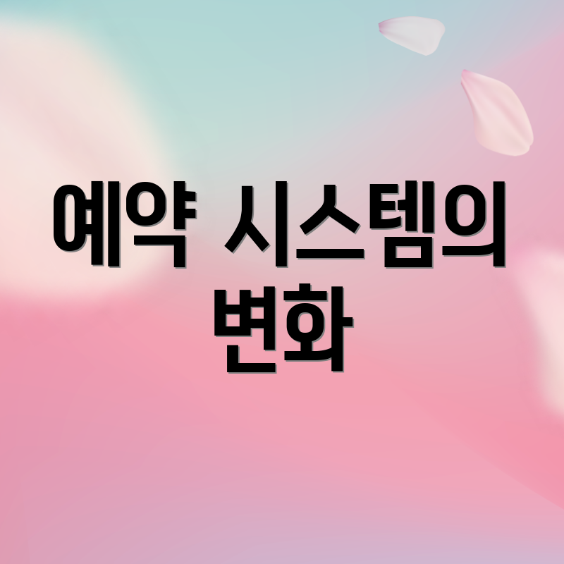 예약 시스템의 변화
