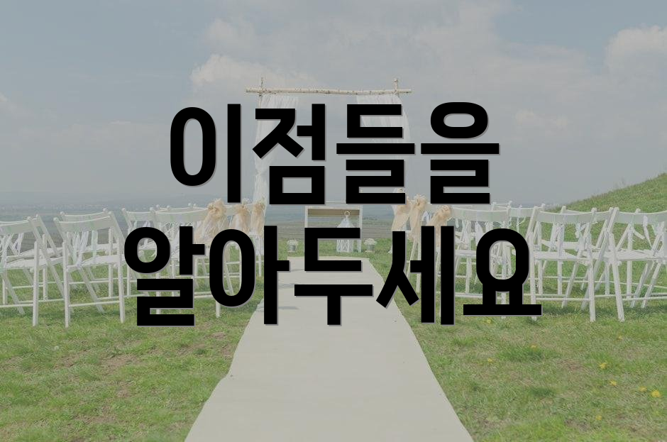 이점들을 알아두세요