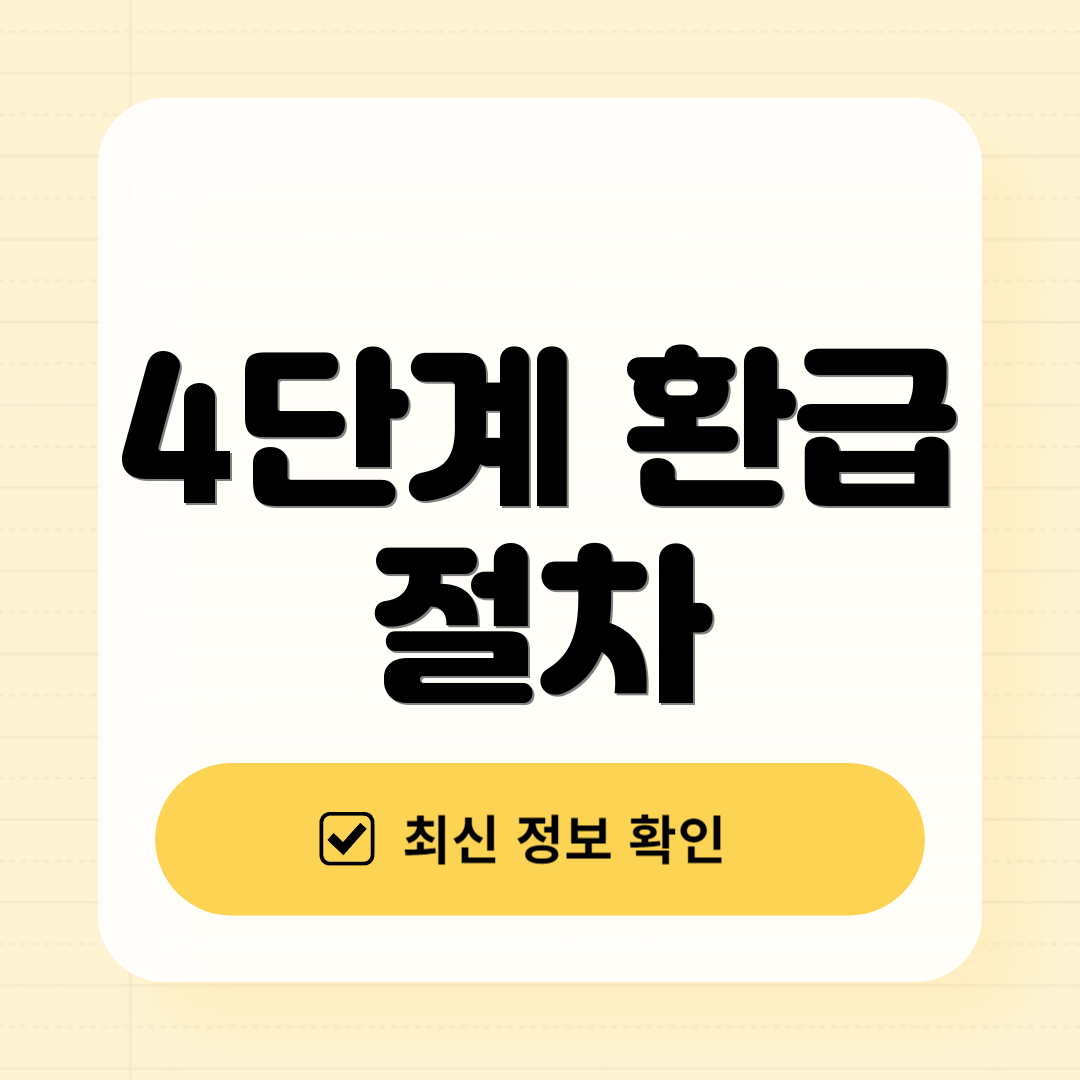 4단계 환급 절차