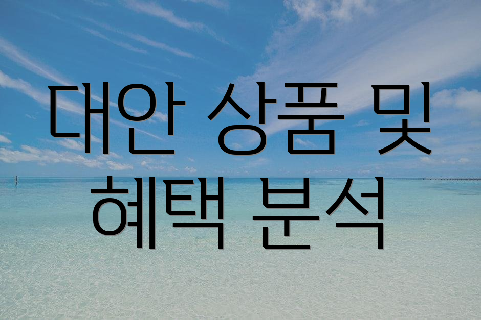 대안 상품 및 혜택 분석