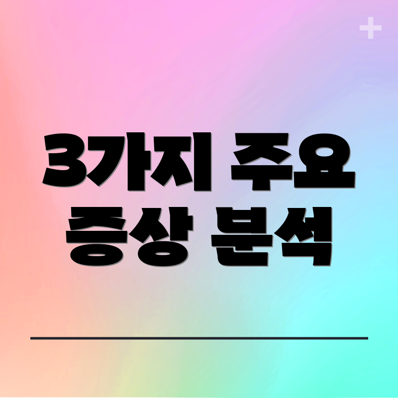 3가지 주요 증상 분석