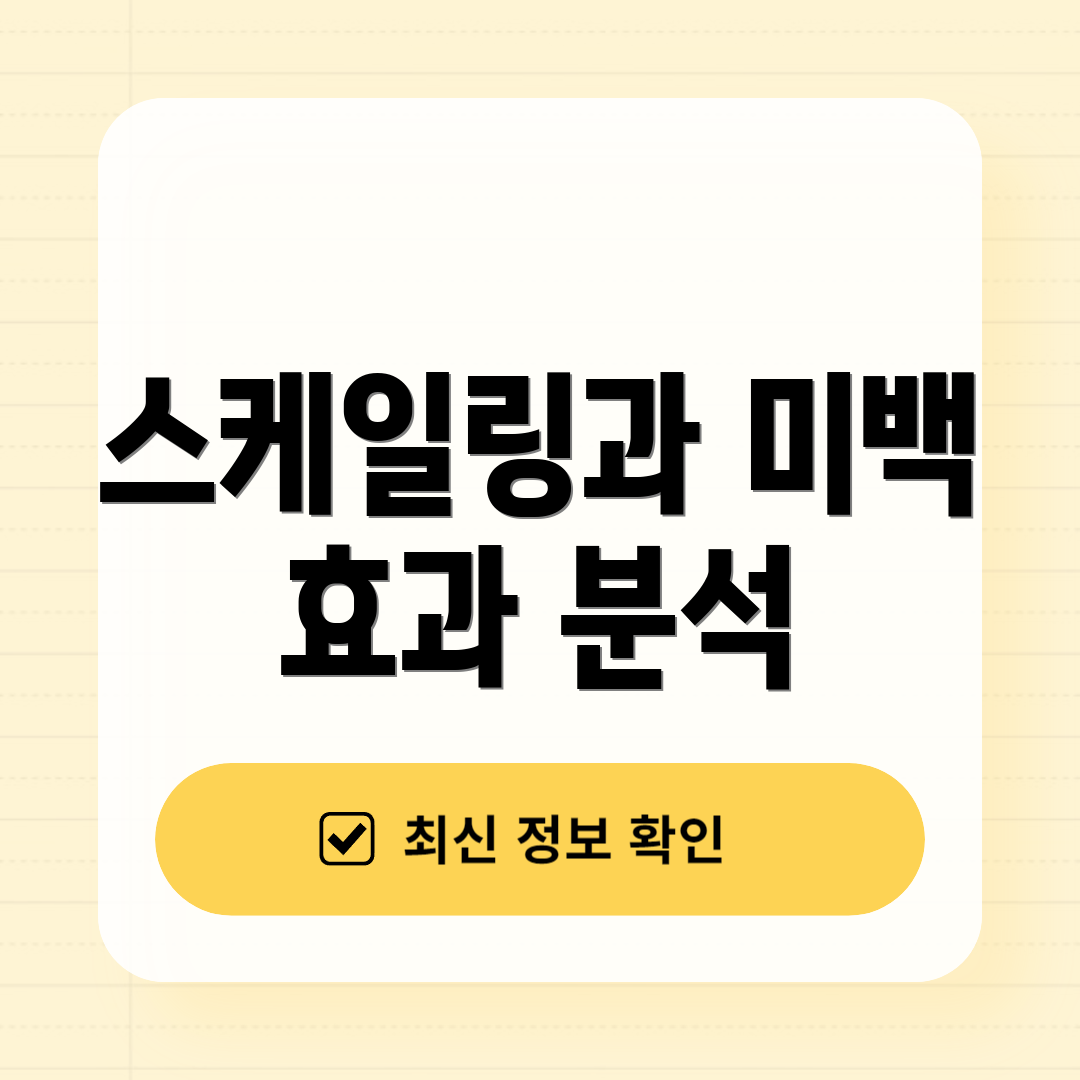 스케일링과 미백 효과 분석