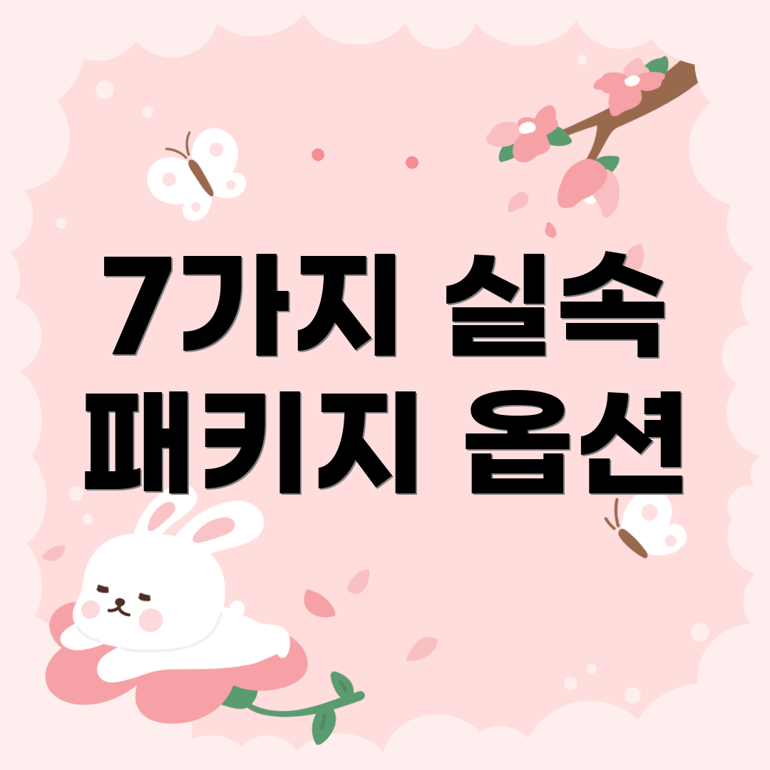 7가지 실속 패키지 옵션
