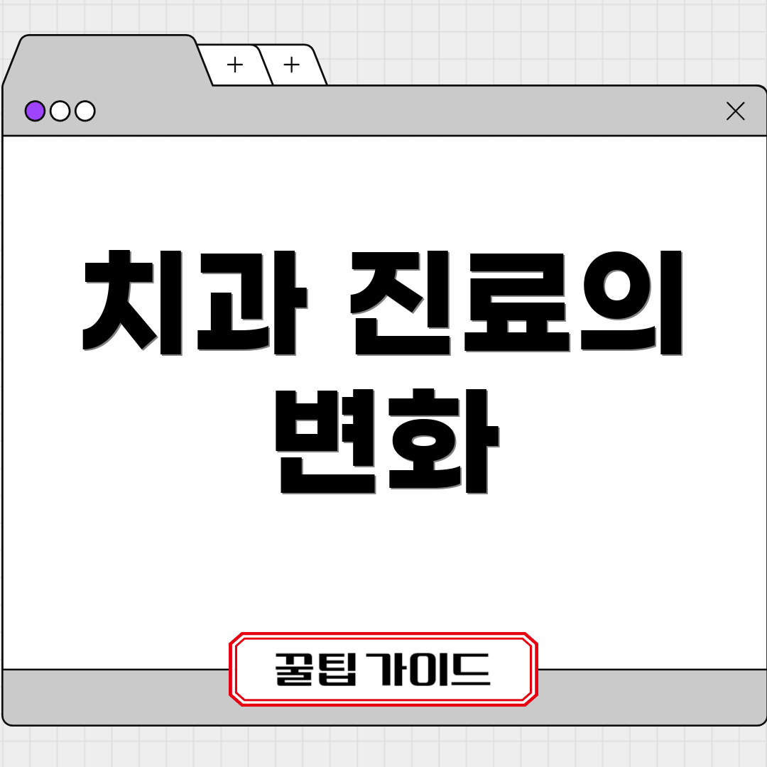 치과 진료의 변화