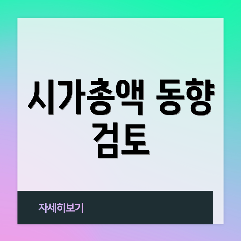 시가총액 동향 검토