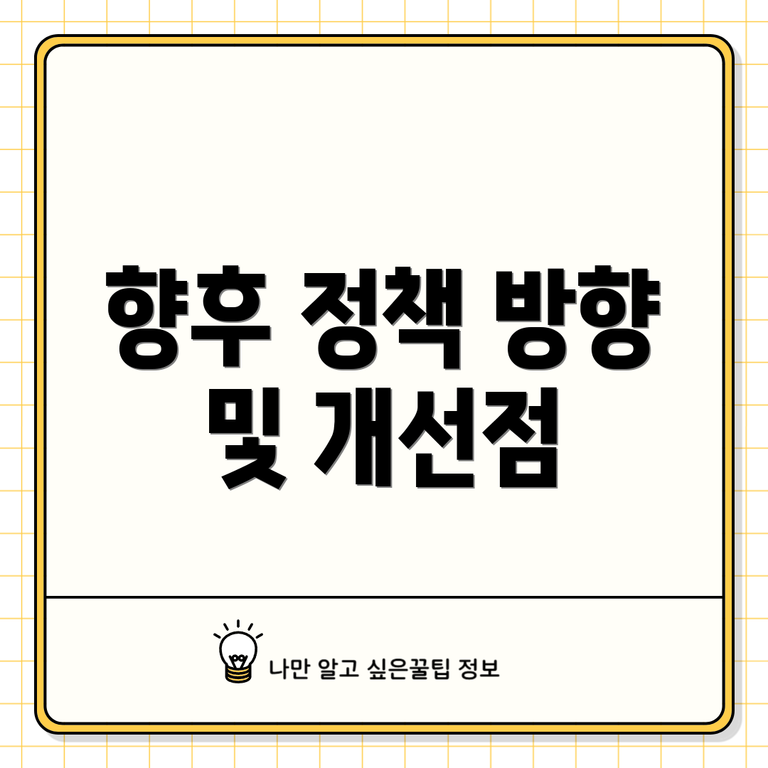향후 정책 방향 및 개선점