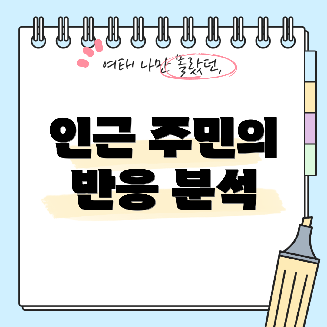 인근 주민의 반응 분석