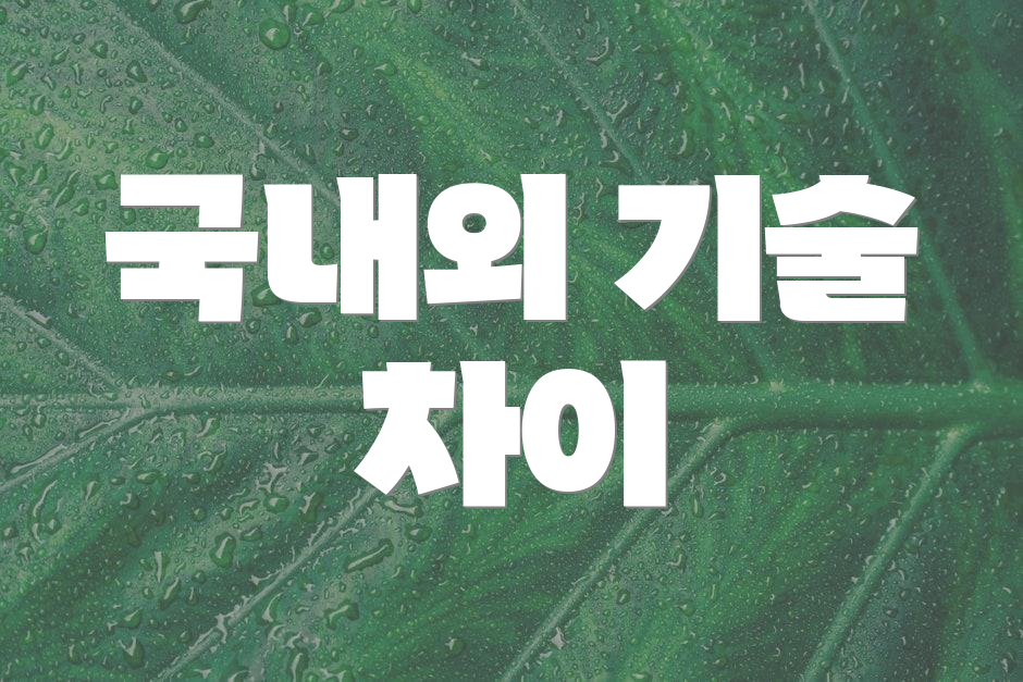 국내외 기술 차이