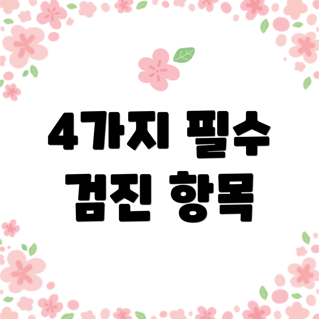 4가지 필수 검진 항목