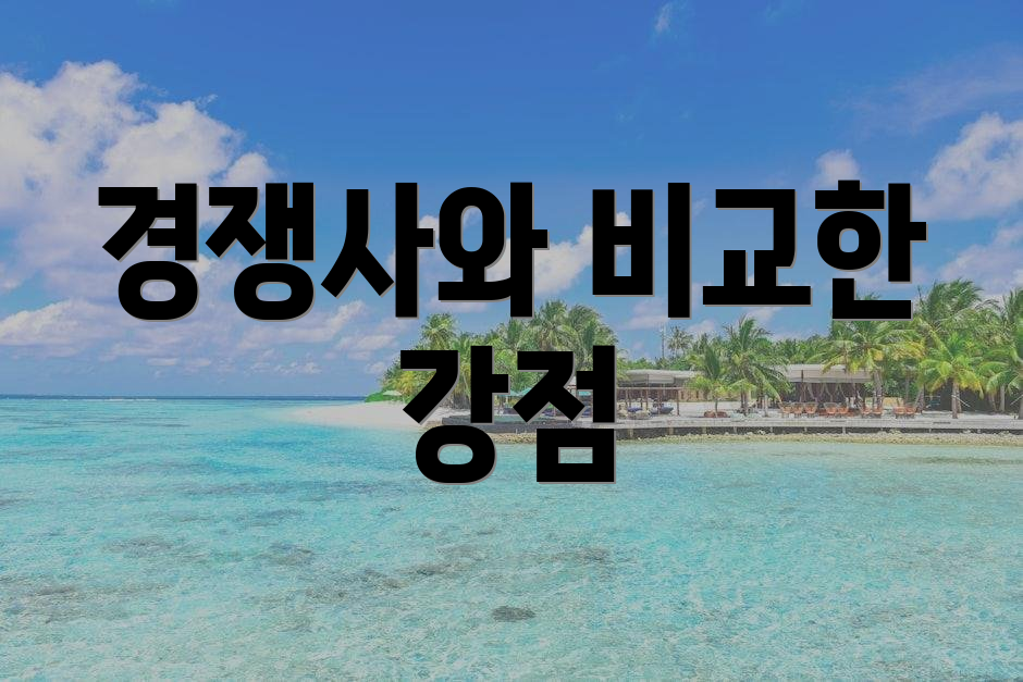 경쟁사와 비교한 강점