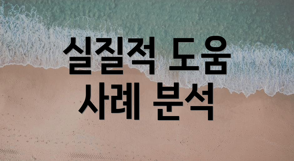 실질적 도움 사례 분석