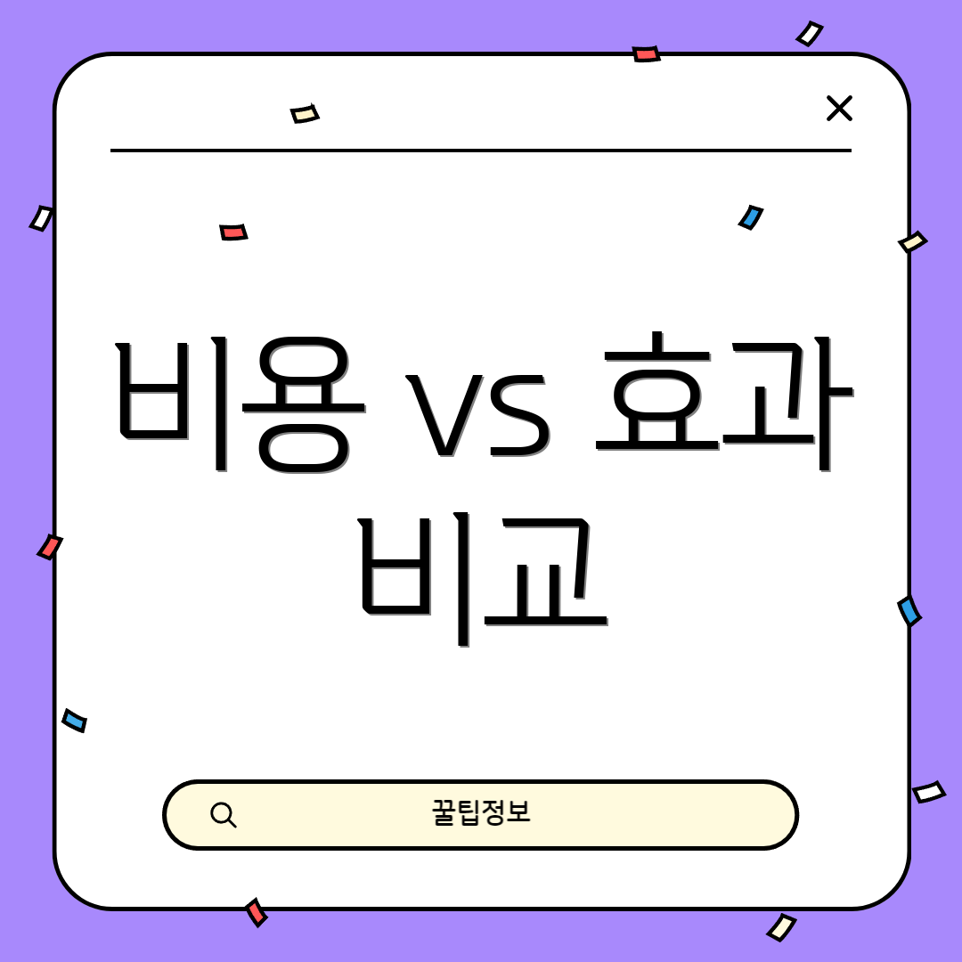 비용 vs 효과 비교