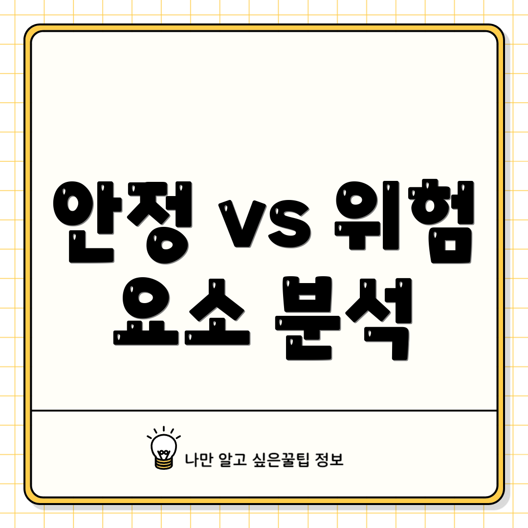 안정 vs 위험 요소 분석