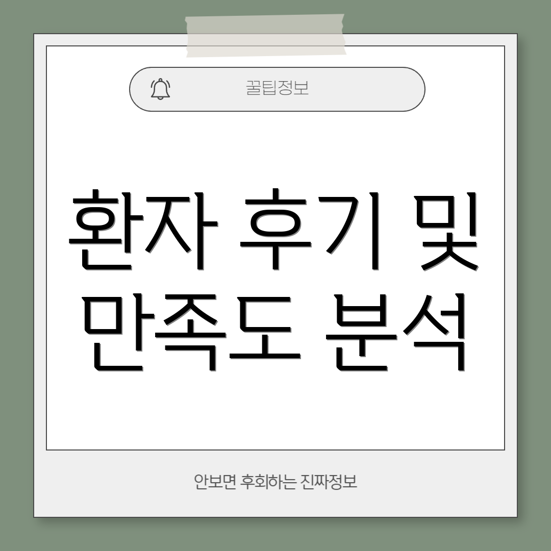 환자 후기 및 만족도 분석