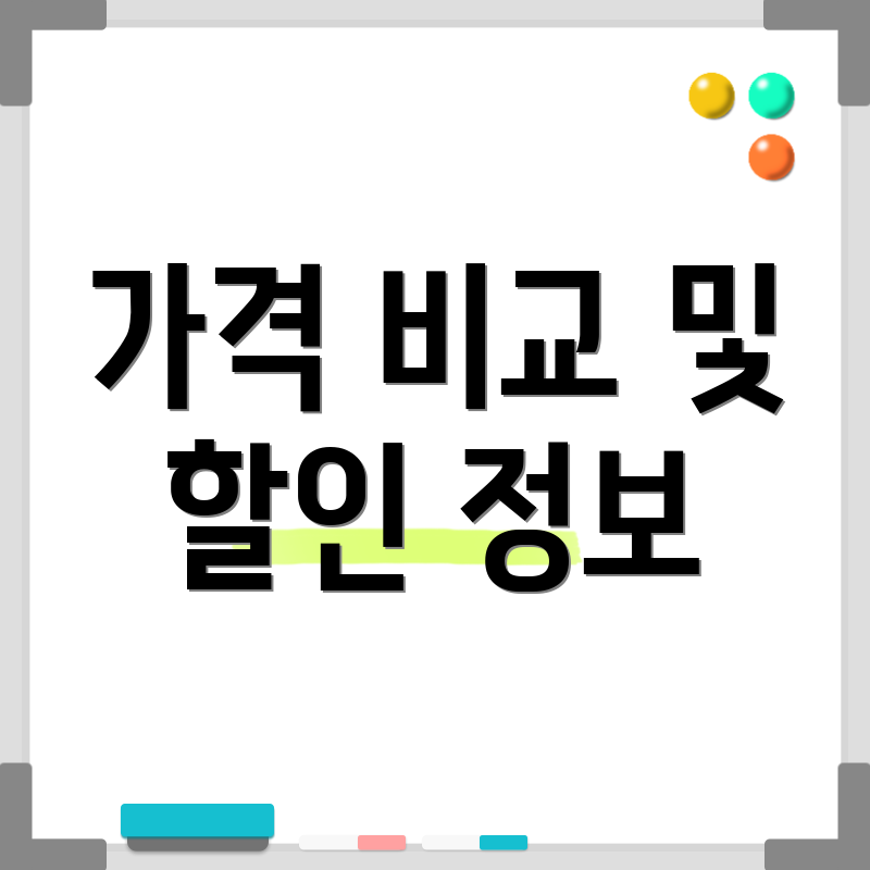 가격 비교 및 할인 정보