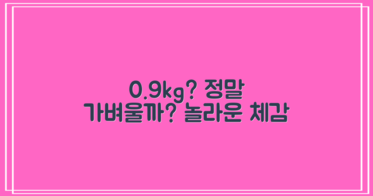0.9kg, 정말 가벼울까?